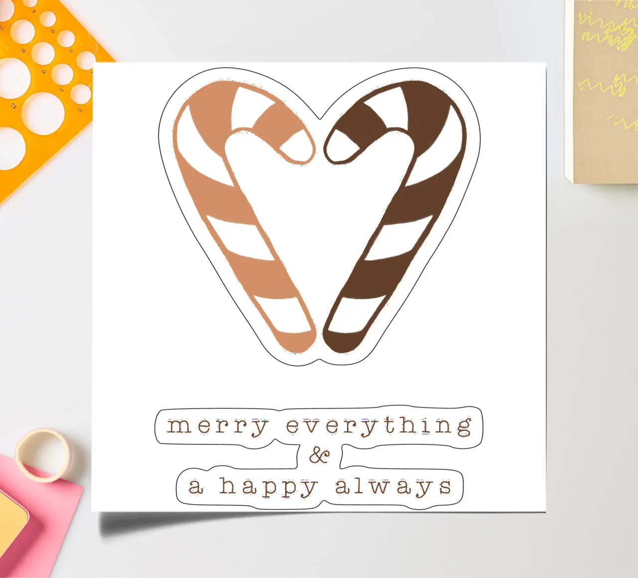 Blush Merry Everything & A Happy Always foglio adesivo da Orara Studio