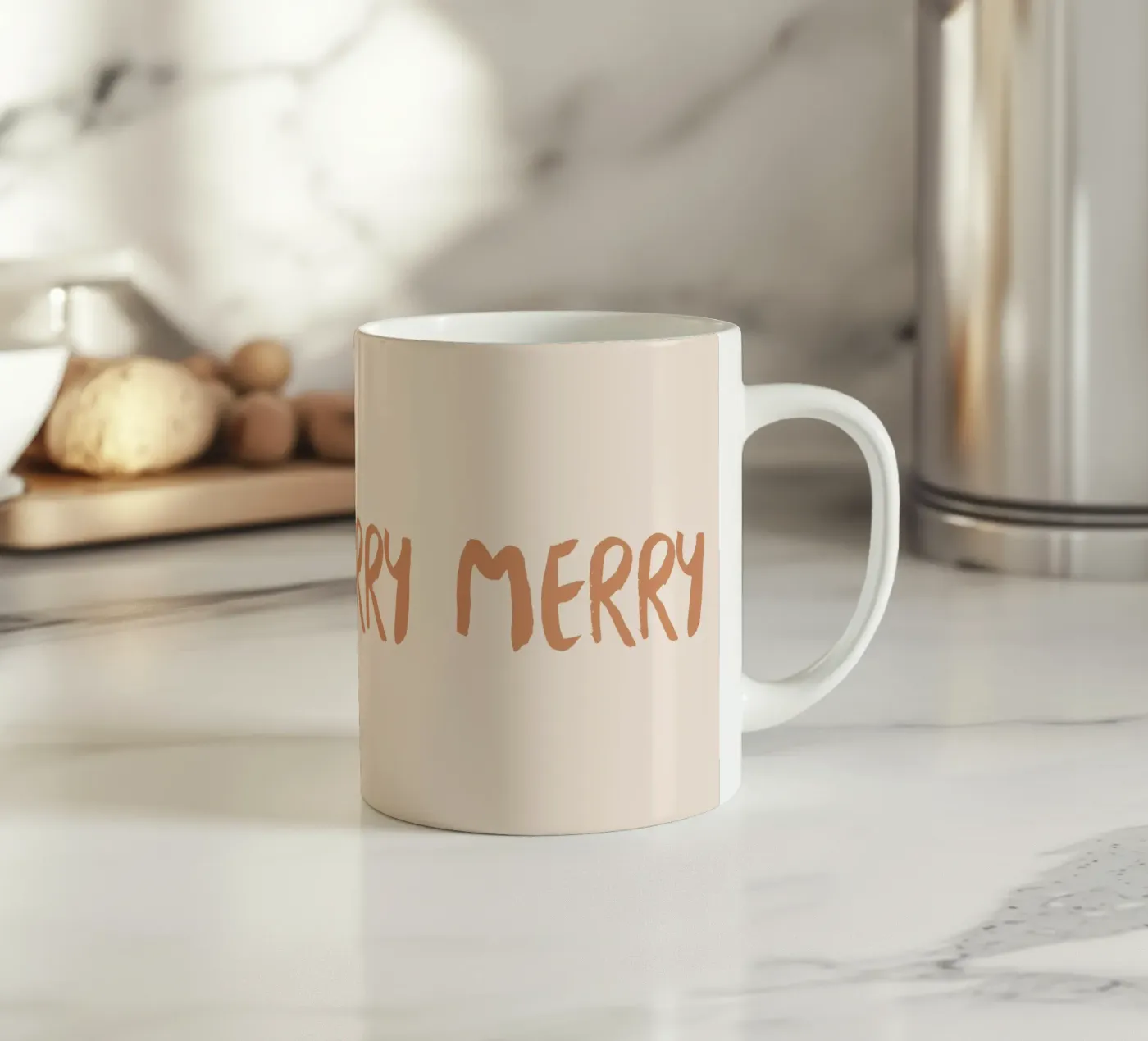 Blush Merry ceramic mug by Orara Studio