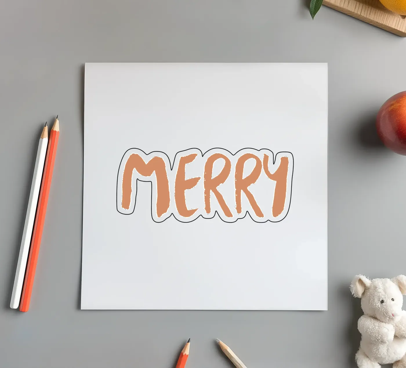 Blush Merry sticker sheet by Orara Studio