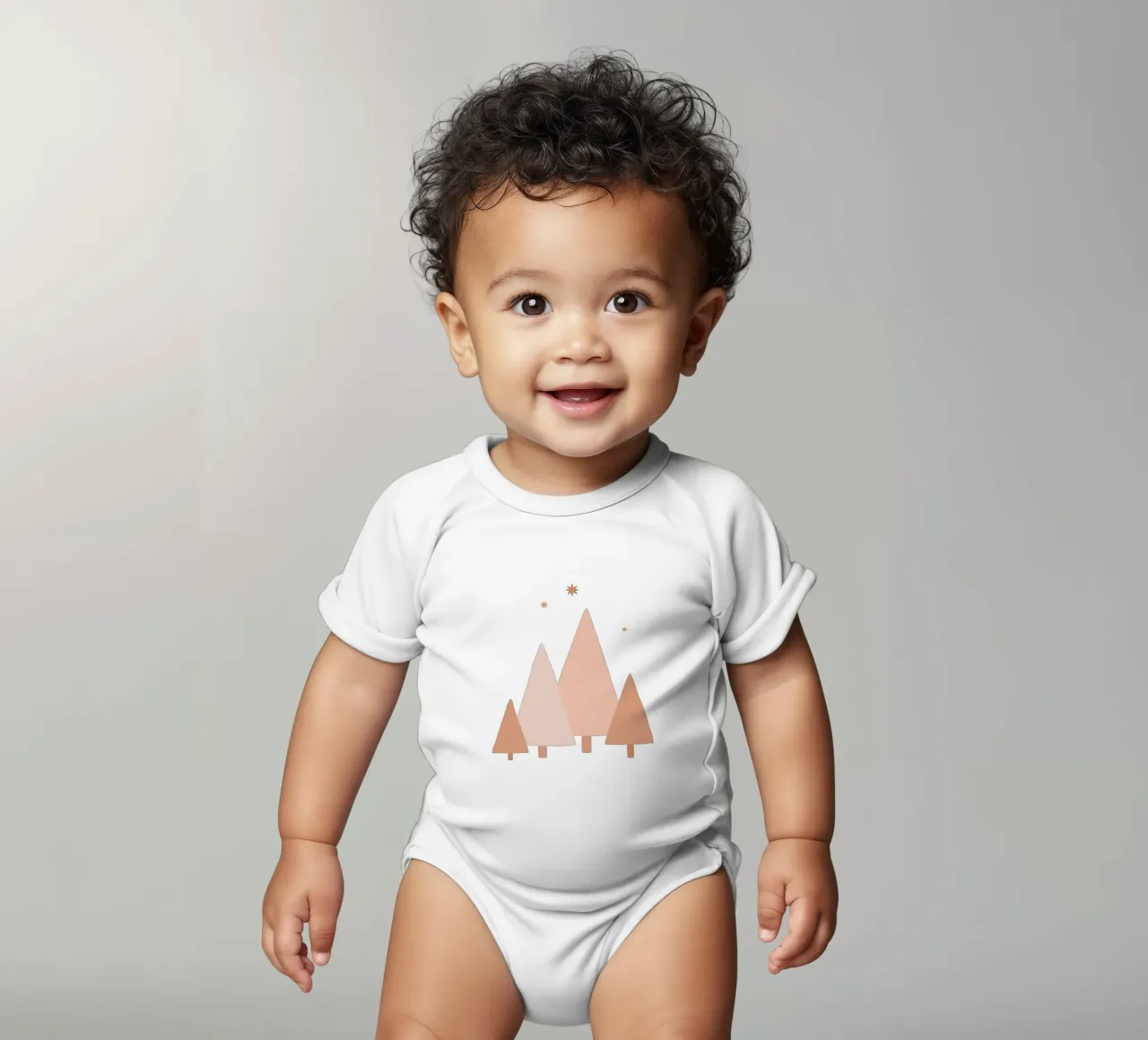 Blush Minimal Trees & Stars body bébé de Orara Studio