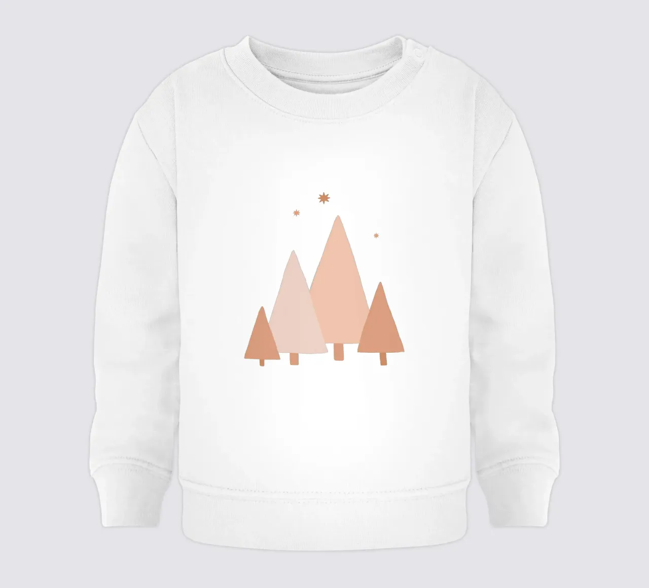 Alberi e stelle minimalisti di Blush felpa neonato da Orara Studio