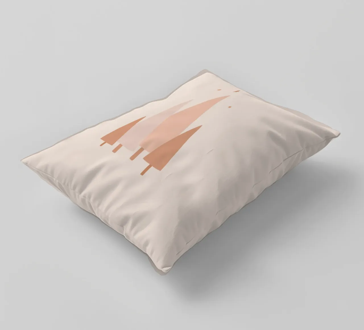 Blush Minimal Trees & Stars decorative cushion by Orara Studio