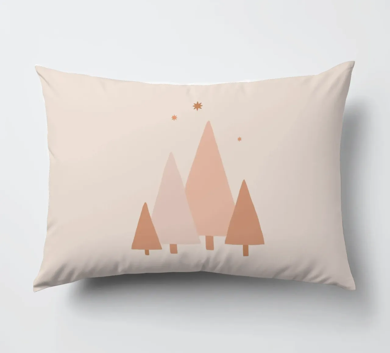 Blush Minimal Trees & Stars decorative cushion by Orara Studio