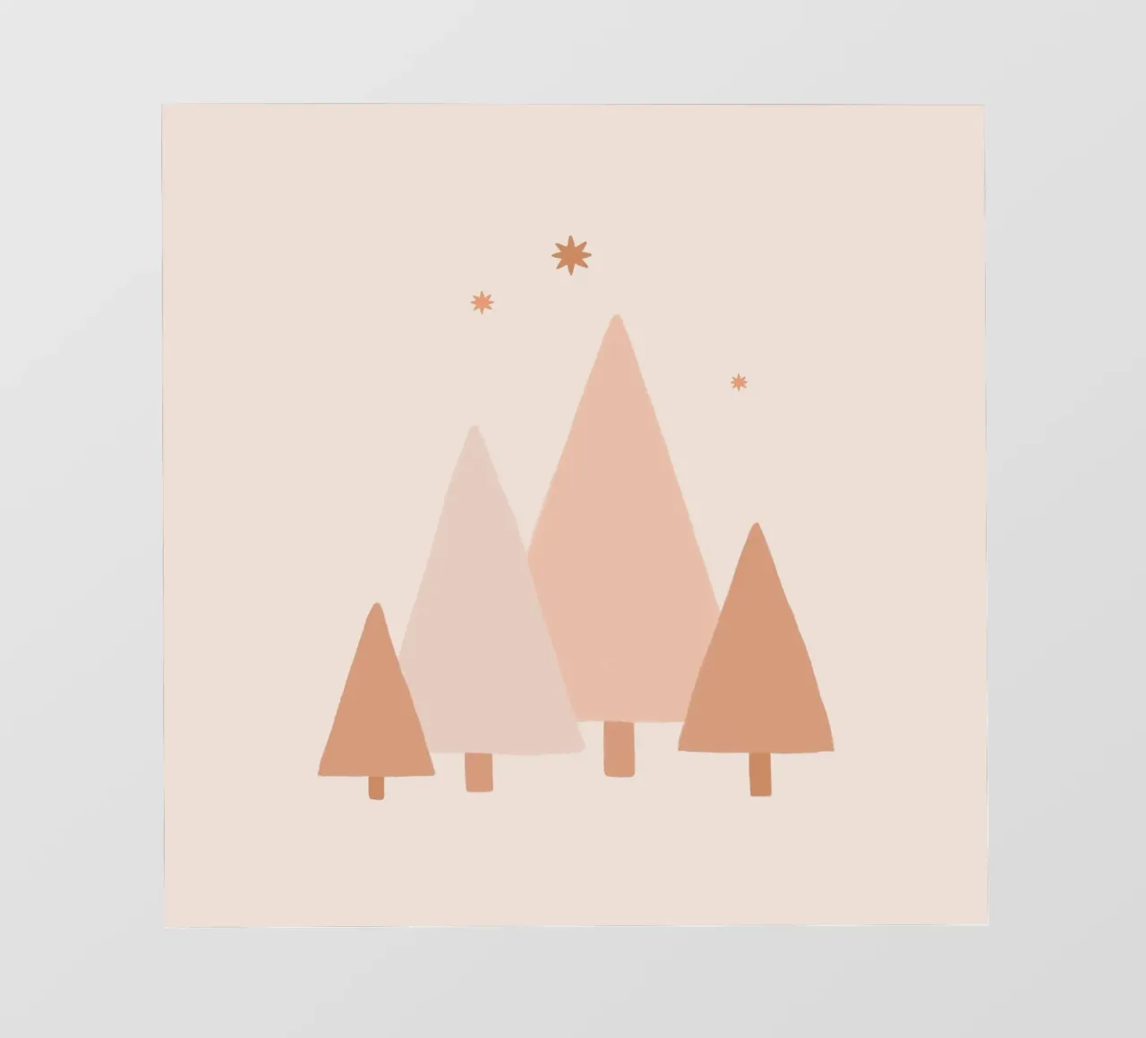 Blush Minimal Trees & Stars bâche pvc de Orara Studio
