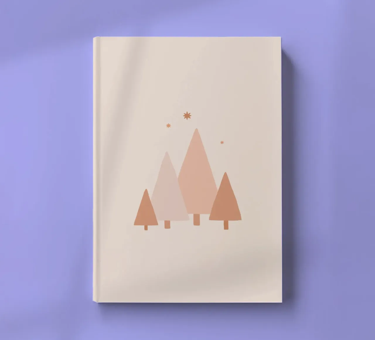 Blush Minimal Trees & Stars notebook by Orara Studio