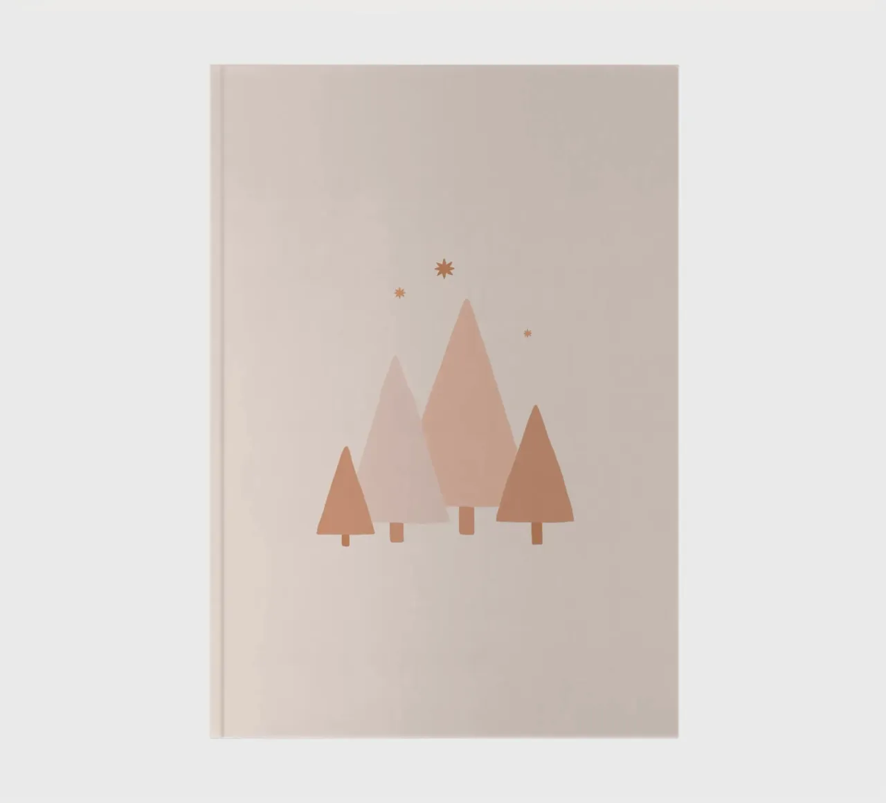 Blush Minimal Trees & Stars notebook by Orara Studio
