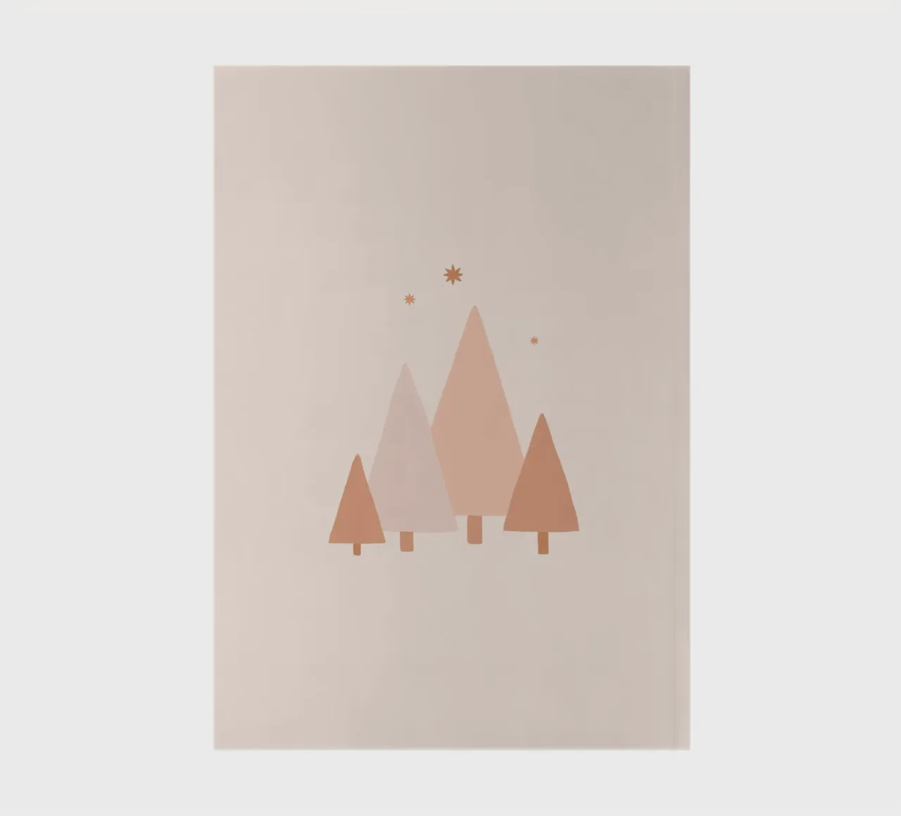 Blush Minimal Trees & Stars notebook by Orara Studio