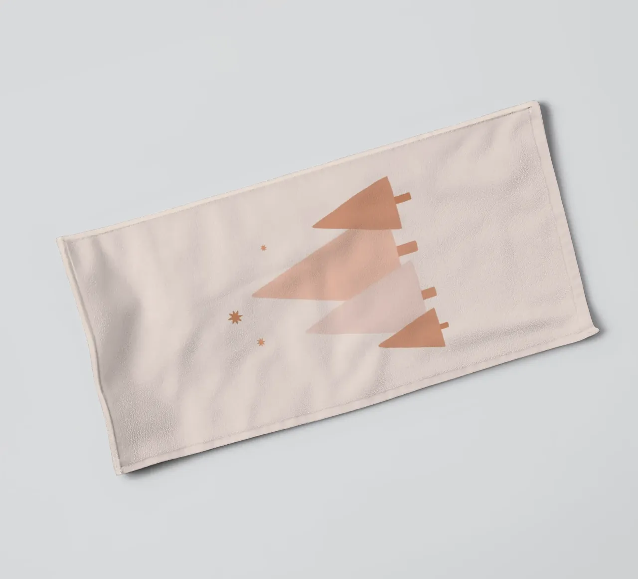 Blush Minimal Trees & Stars towel by Orara Studio