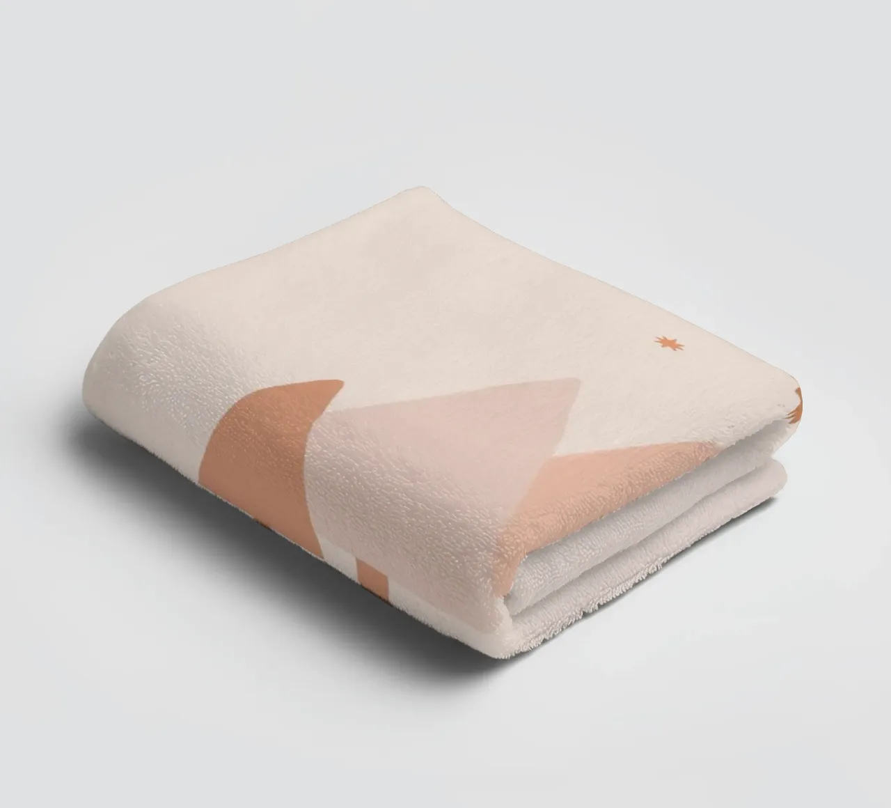 Blush Minimal Trees & Stars towel by Orara Studio