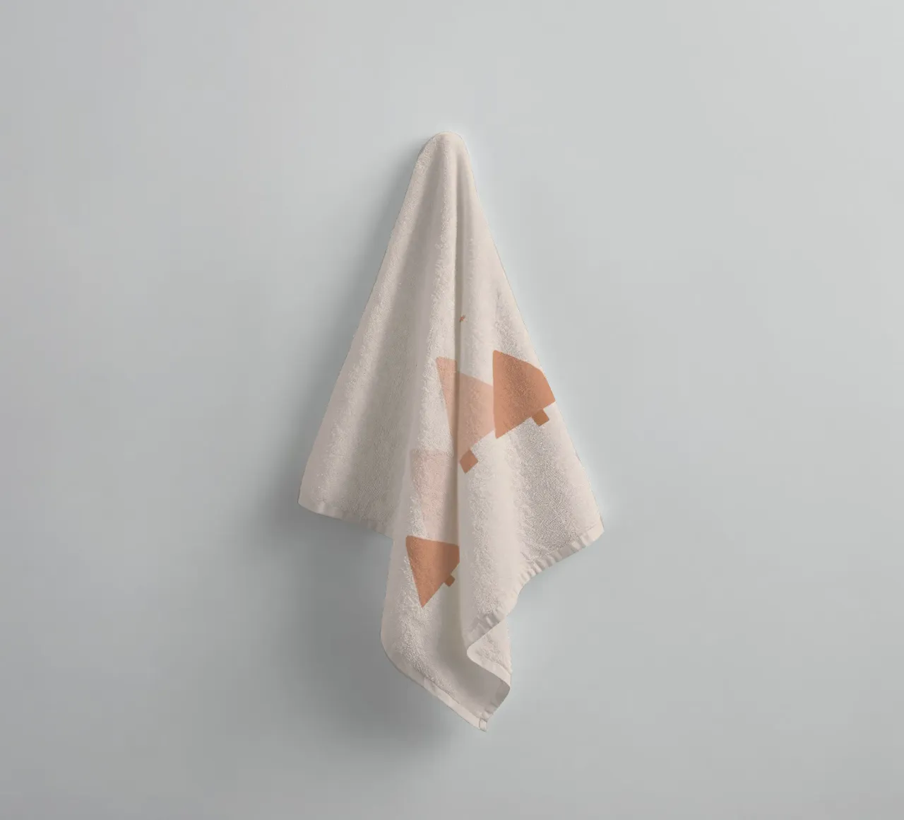 Blush Minimal Trees & Stars towel by Orara Studio