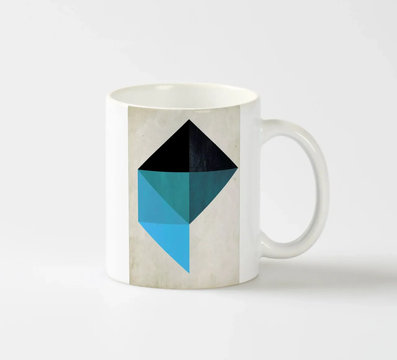Trapez No.5 Keramik Tasse von Kubistika