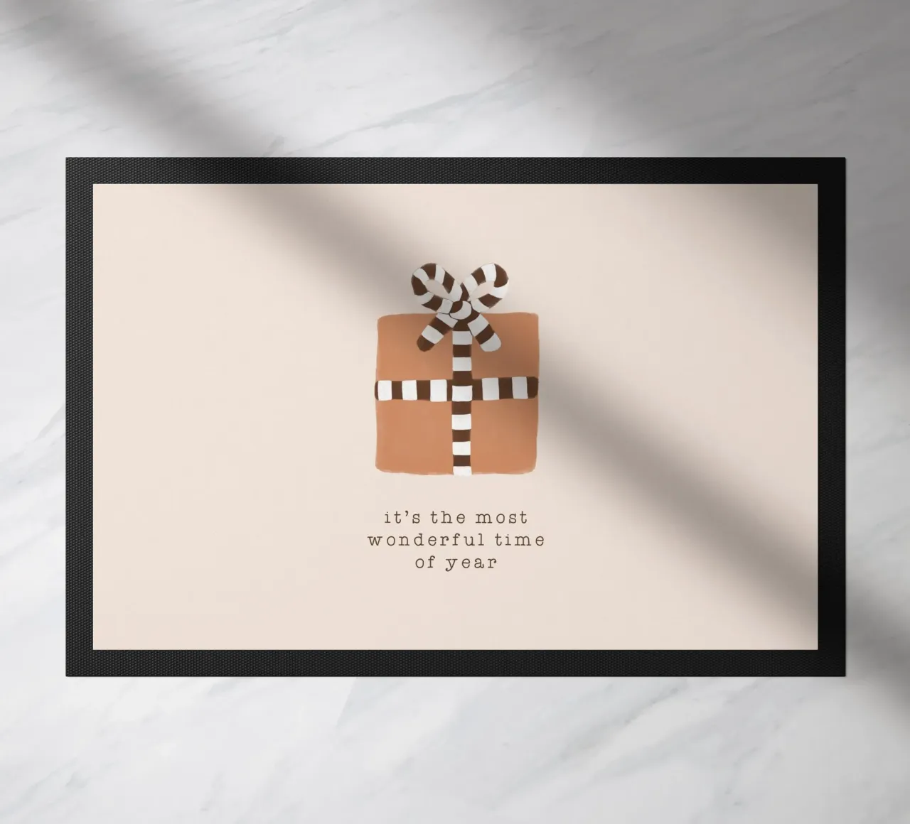 Blush Most Wonderful Time of Year doormat by Orara Studio