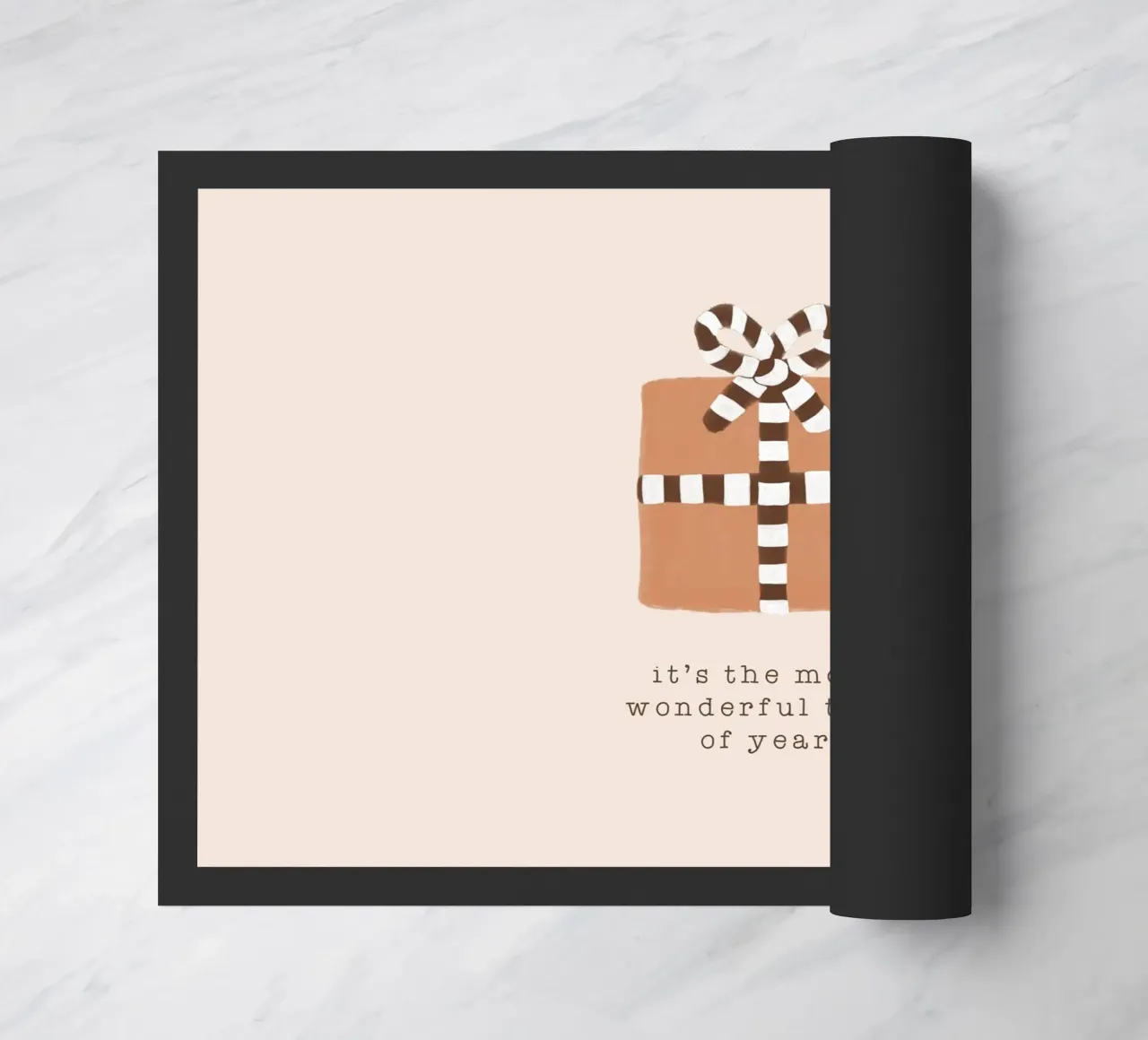 Blush Most Wonderful Time of Year doormat by Orara Studio
