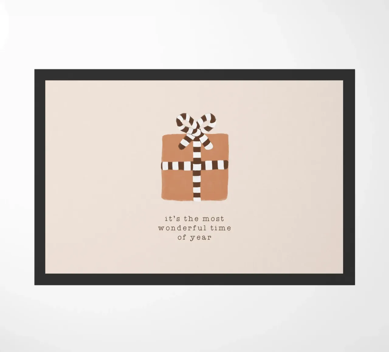 Blush Most Wonderful Time of Year doormat by Orara Studio