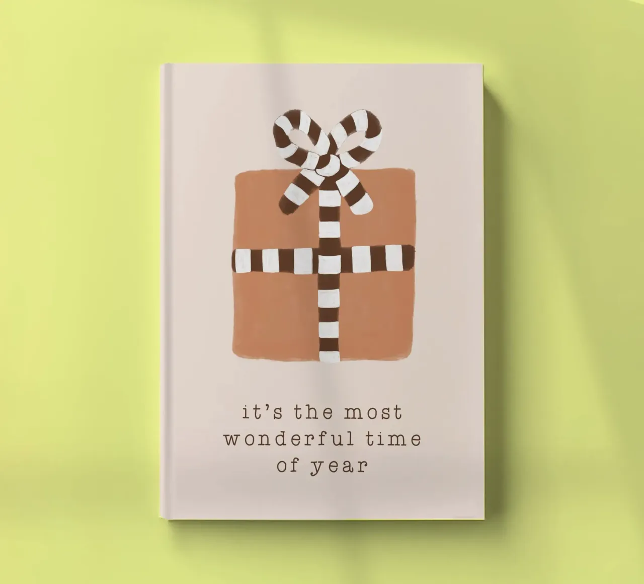 Blush Most Wonderful Time of Year notebook by Orara Studio