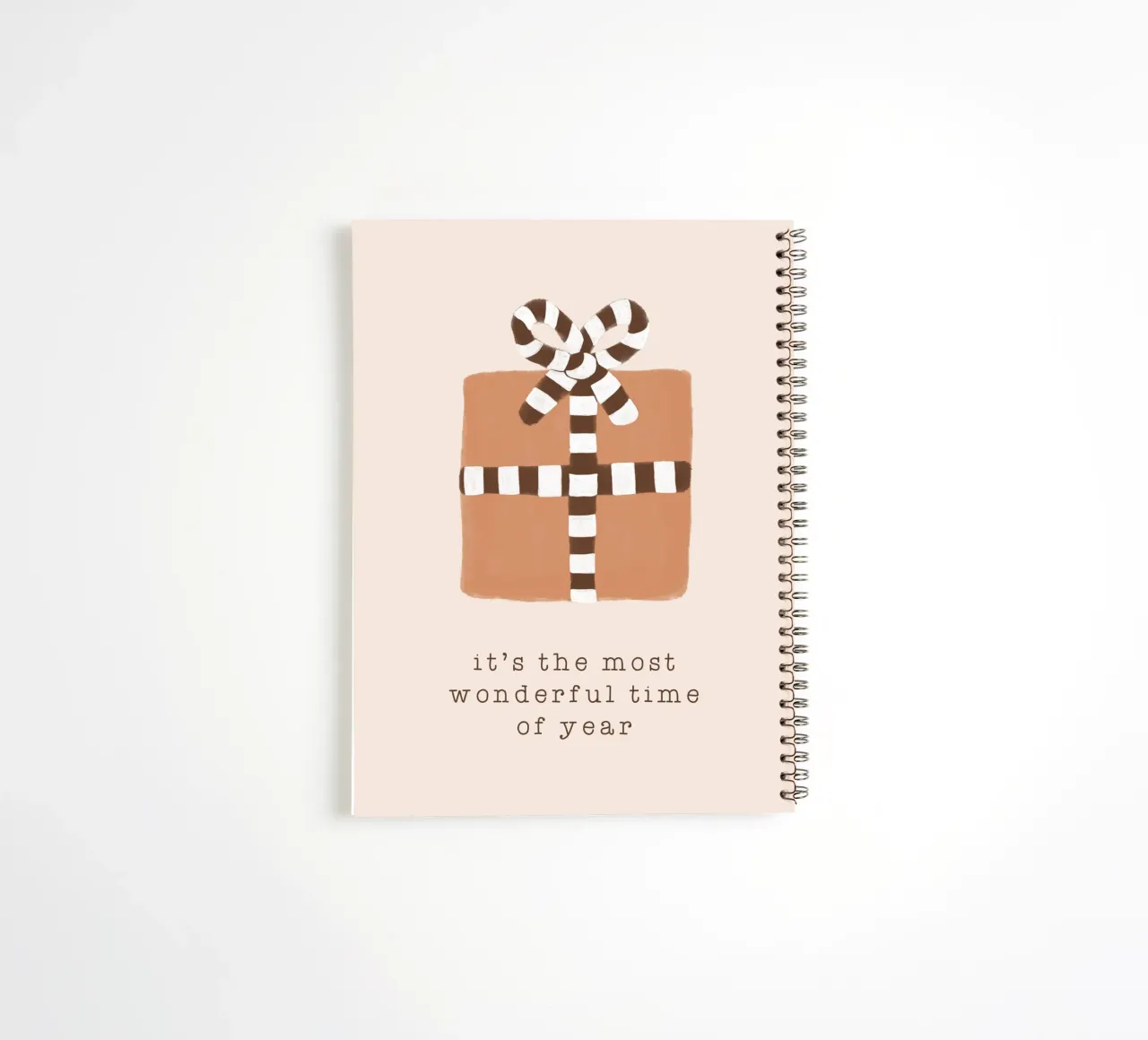Blush Most Wonderful Time of Year spiral notebook by Orara Studio