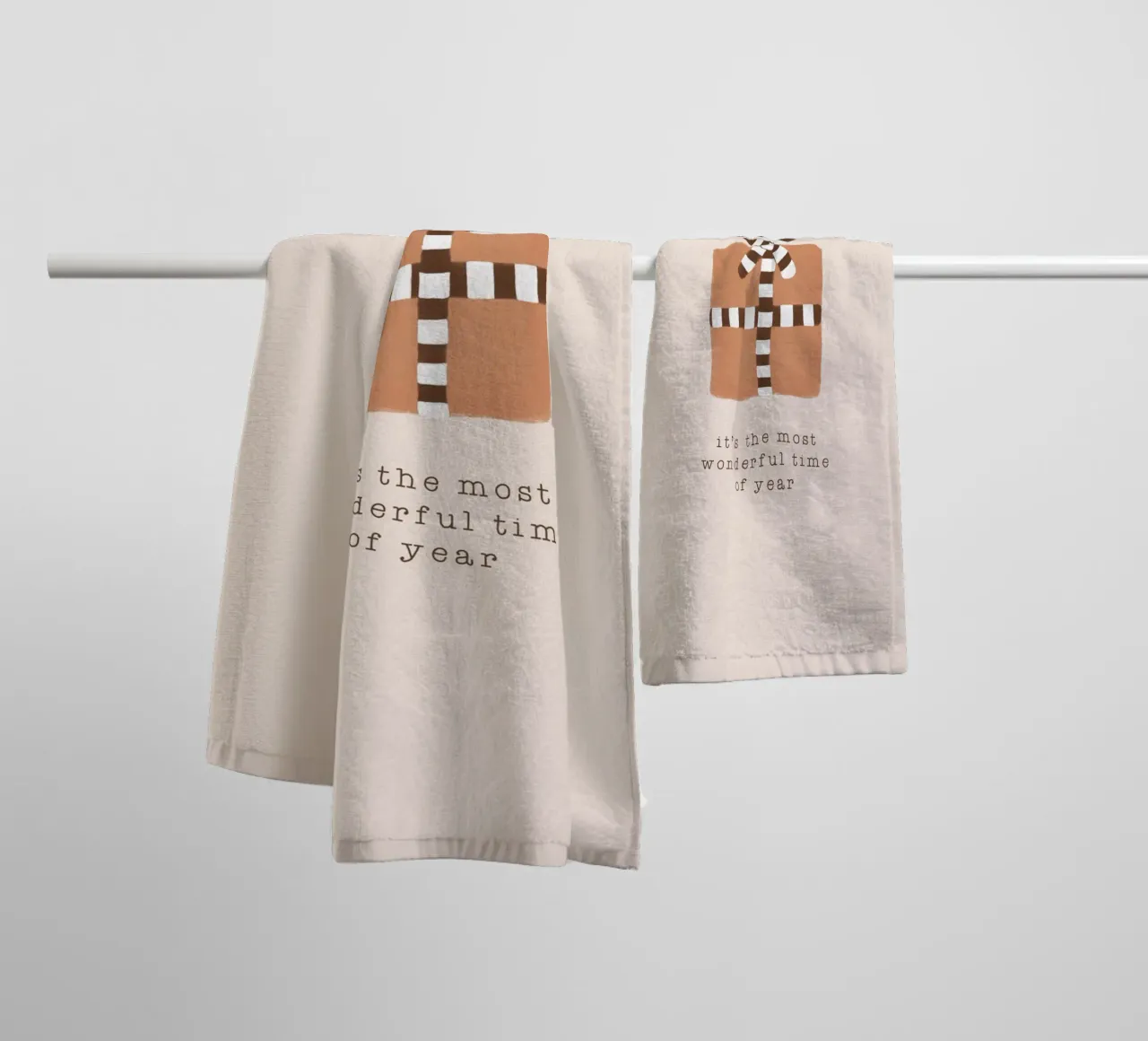Blush Most Wonderful Time of Year towel by Orara Studio