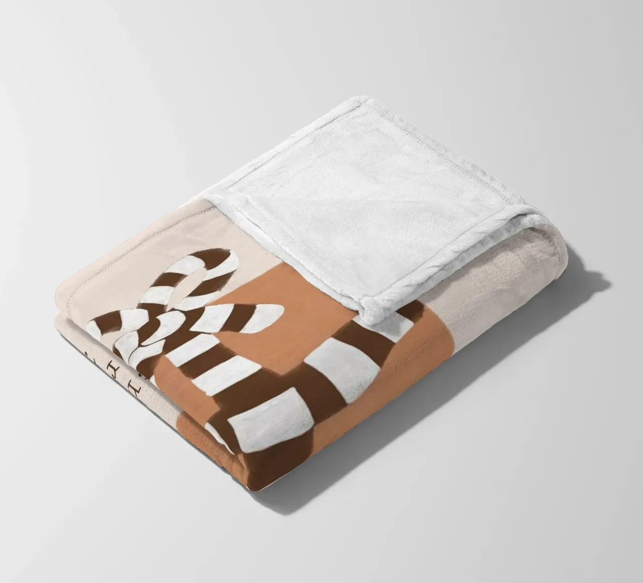 Blush Most Wonderful Time of Year fleece blanket by Orara Studio