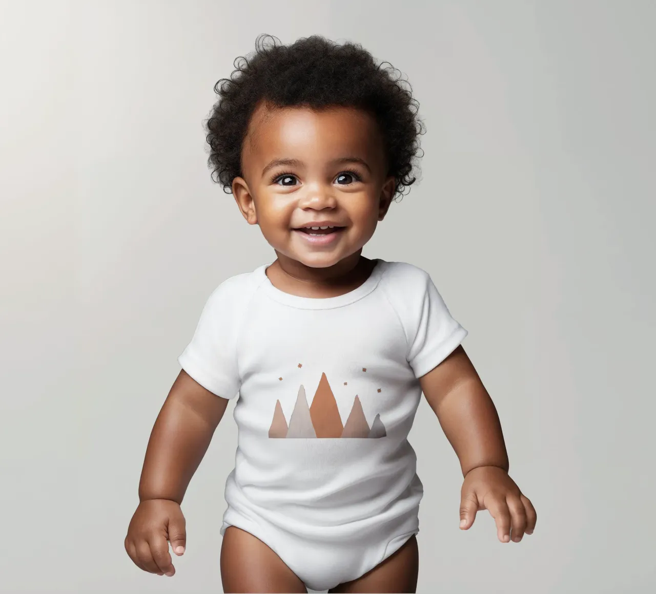 Montagne di Blush body neonato maniche corte da Orara Studio