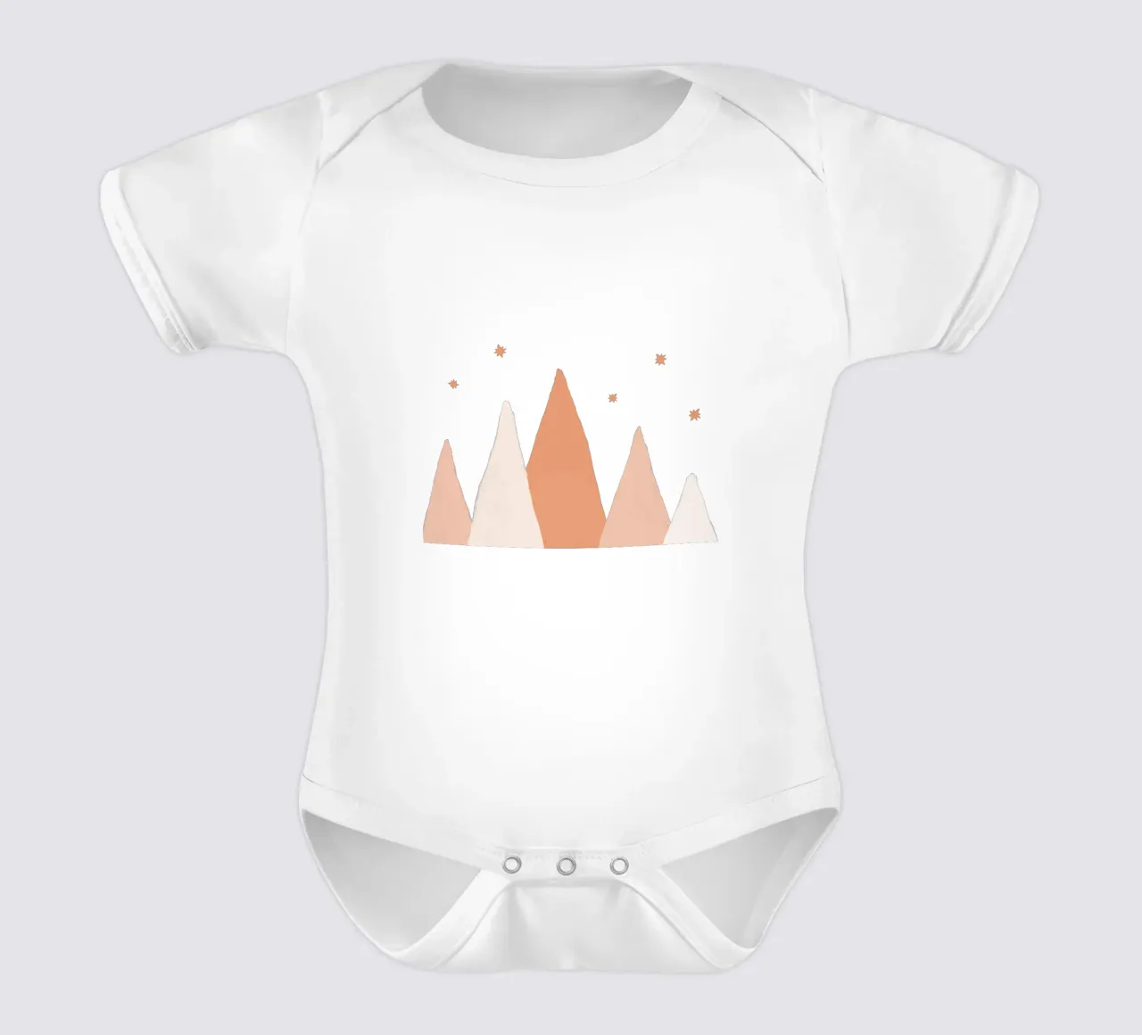 Montagne di Blush body neonato maniche corte da Orara Studio