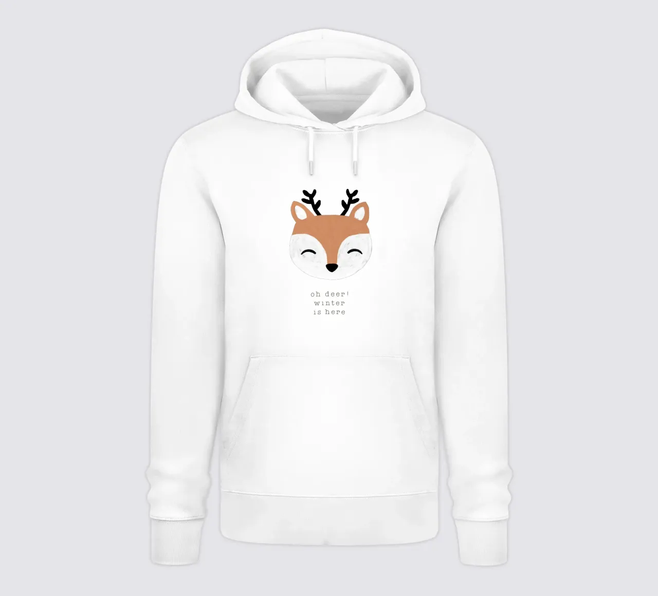 Blush Oh Deer L'inverno è arrivato felpa con cappuccio da Orara Studio
