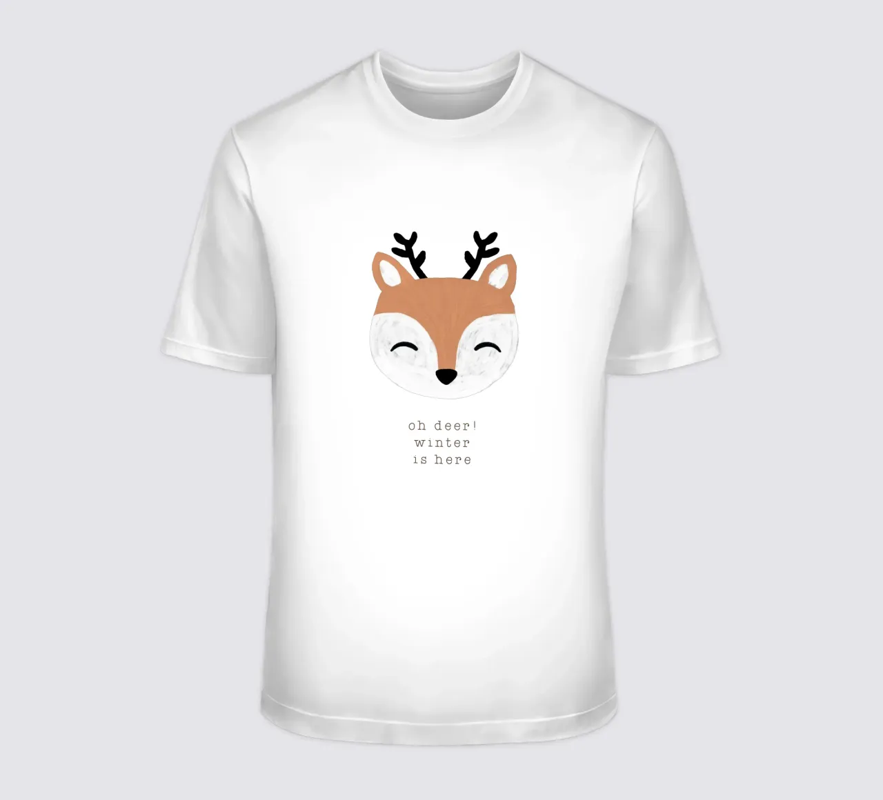 Blush Oh Deer Winter Is Here t-shirt by Orara Studio