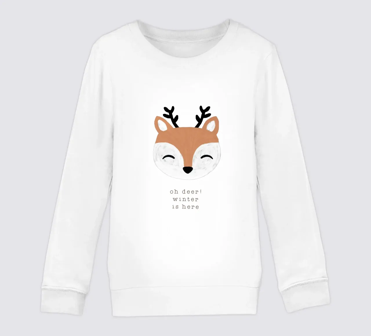 Blush Oh Deer L'inverno è arrivato felpa bambino da Orara Studio