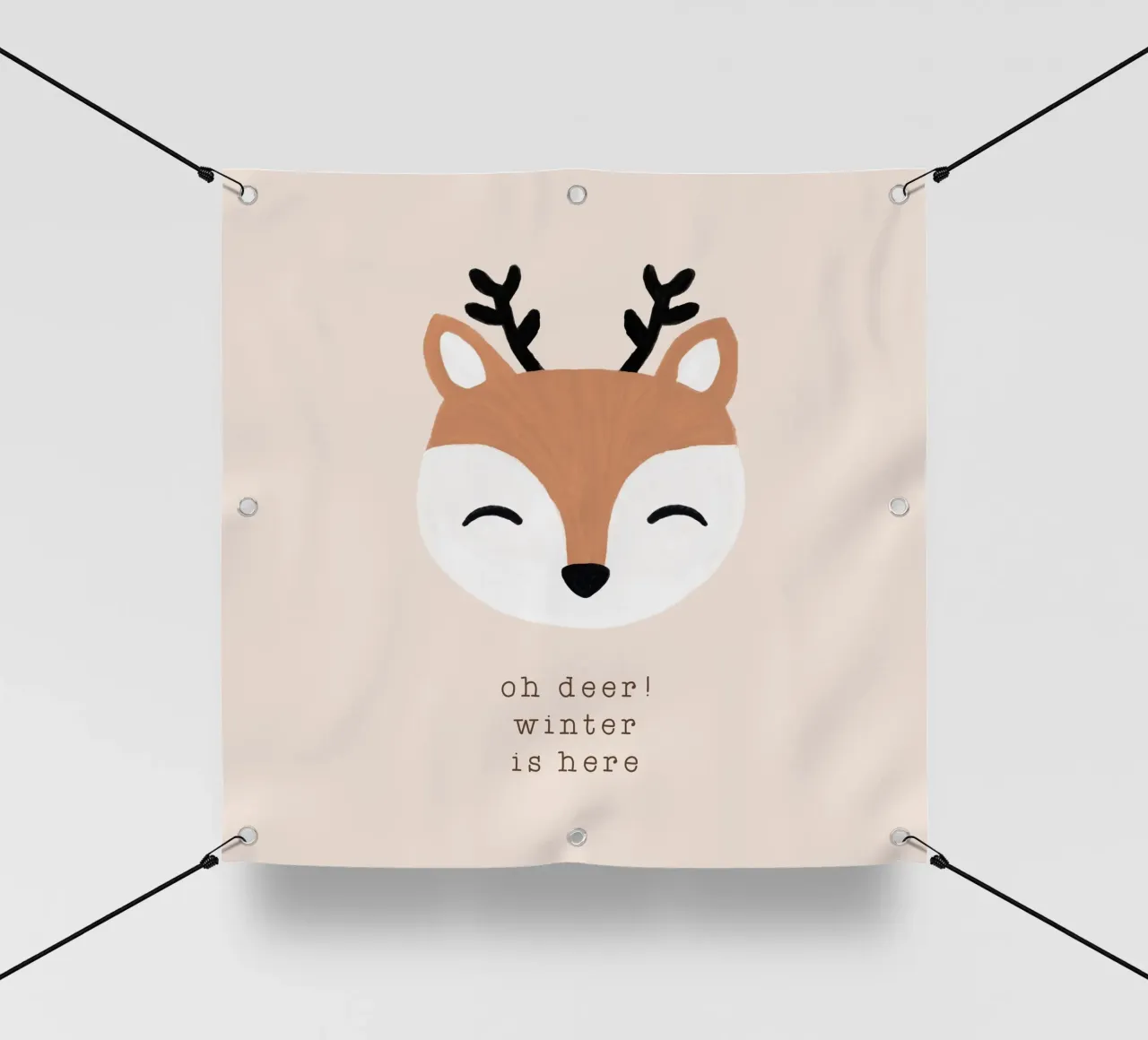 Blush Oh Deer L'inverno è arrivato telo in pvc da Orara Studio
