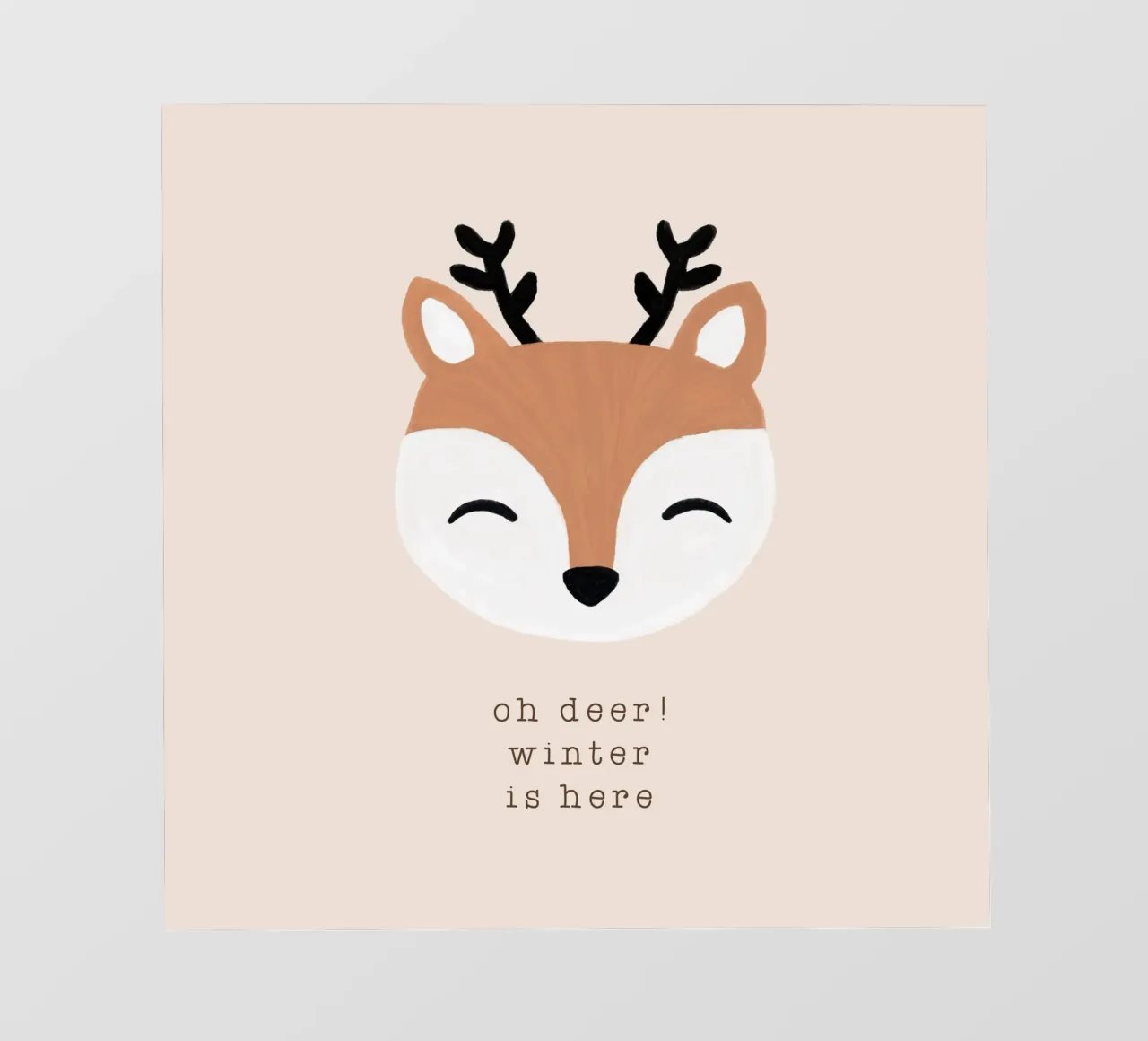 Blush Oh Deer L'inverno è arrivato telo in pvc da Orara Studio