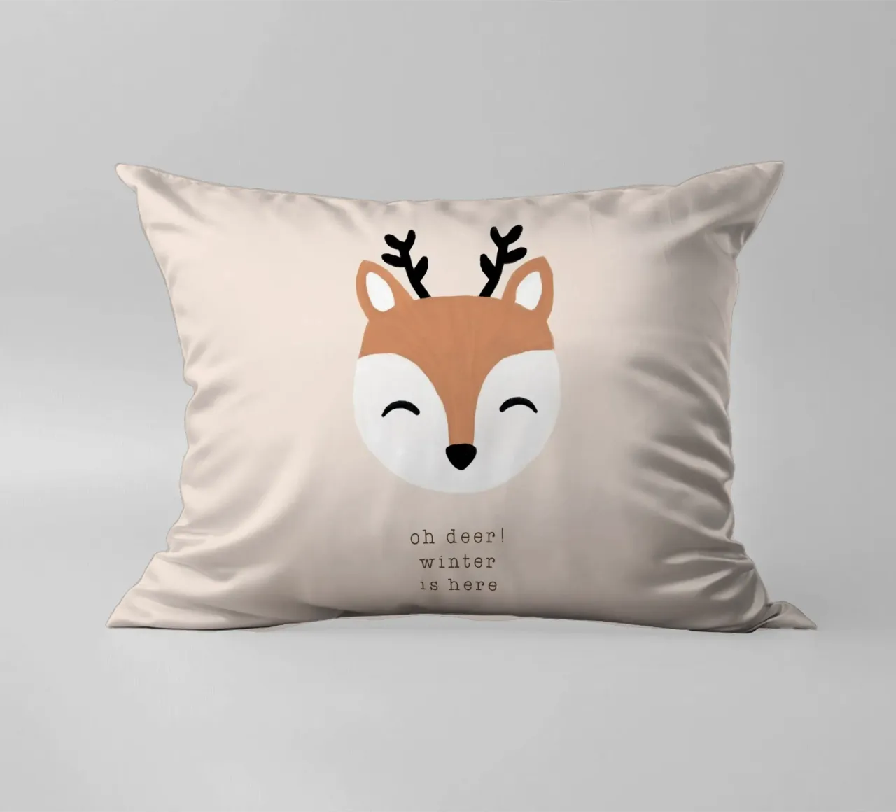 Blush Oh Deer L'inverno è arrivato cuscino da Orara Studio