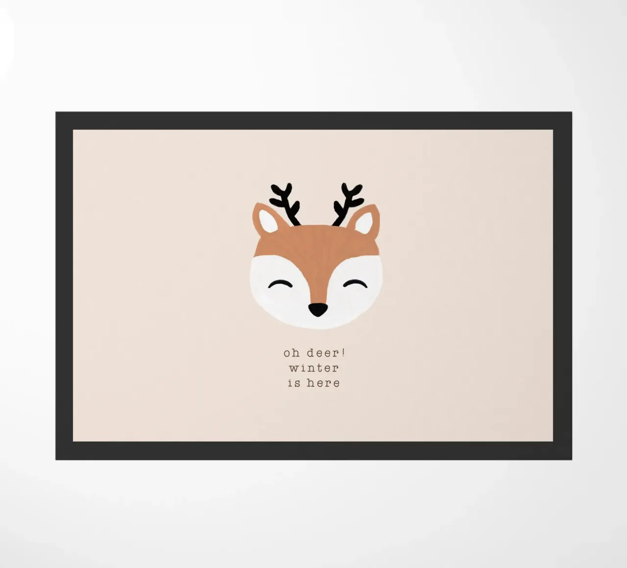 Blush Oh Deer L'inverno è arrivato zerbino da Orara Studio