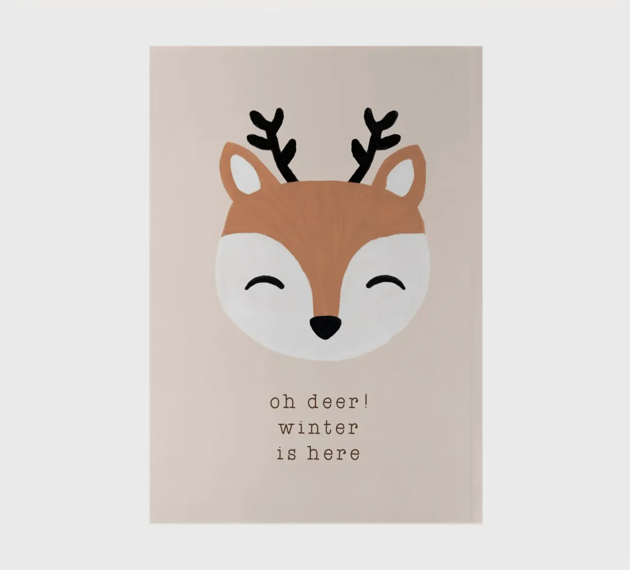 Blush Oh Deer Winter Is Here notebook by Orara Studio