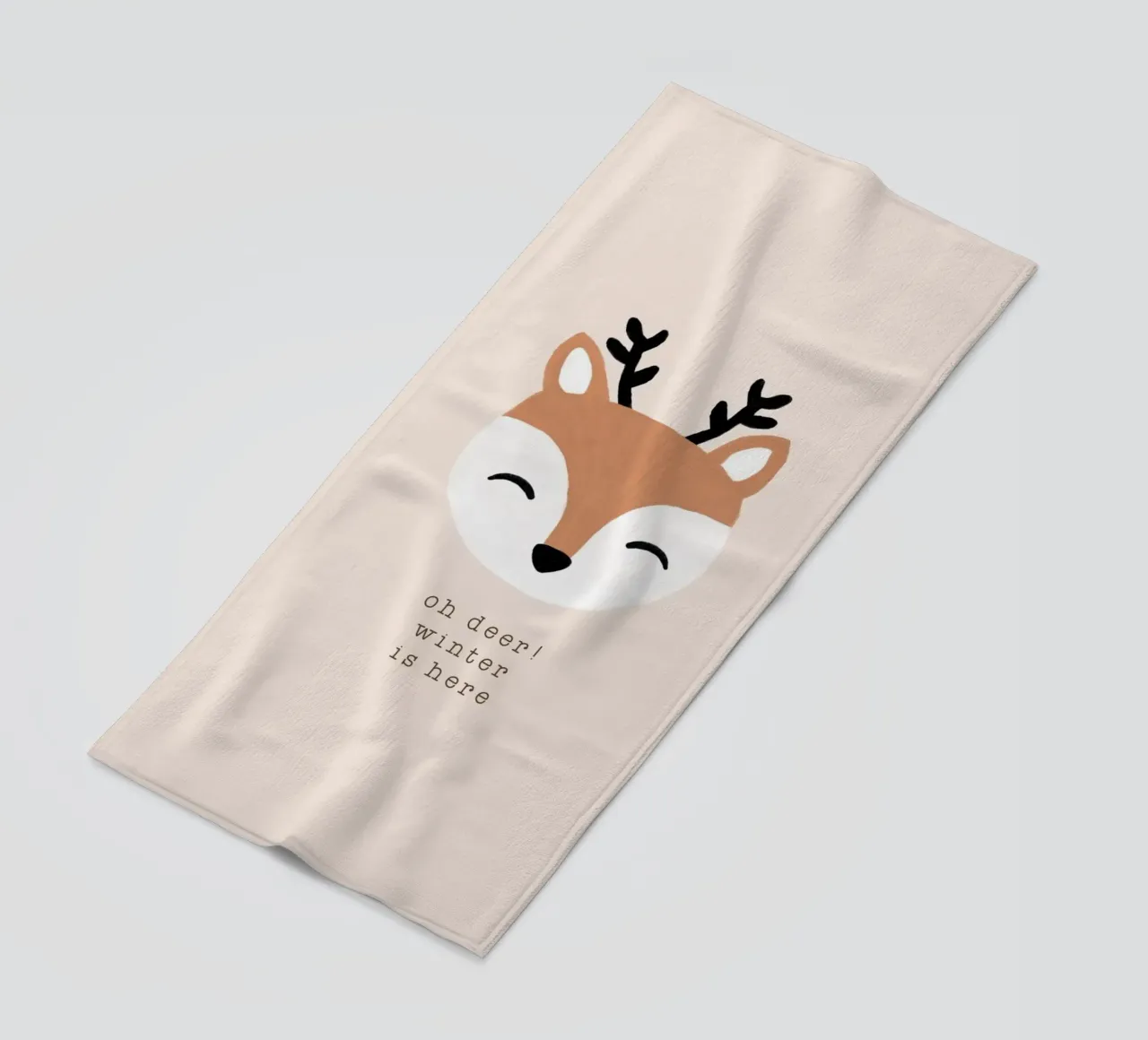 Blush Oh Deer L'inverno è arrivato telo mare da Orara Studio