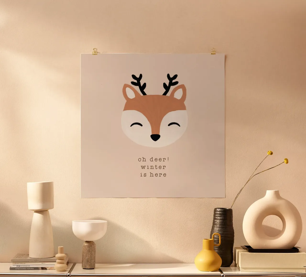 Blush Oh Deer Winter Is Here hahnemühle by Orara Studio