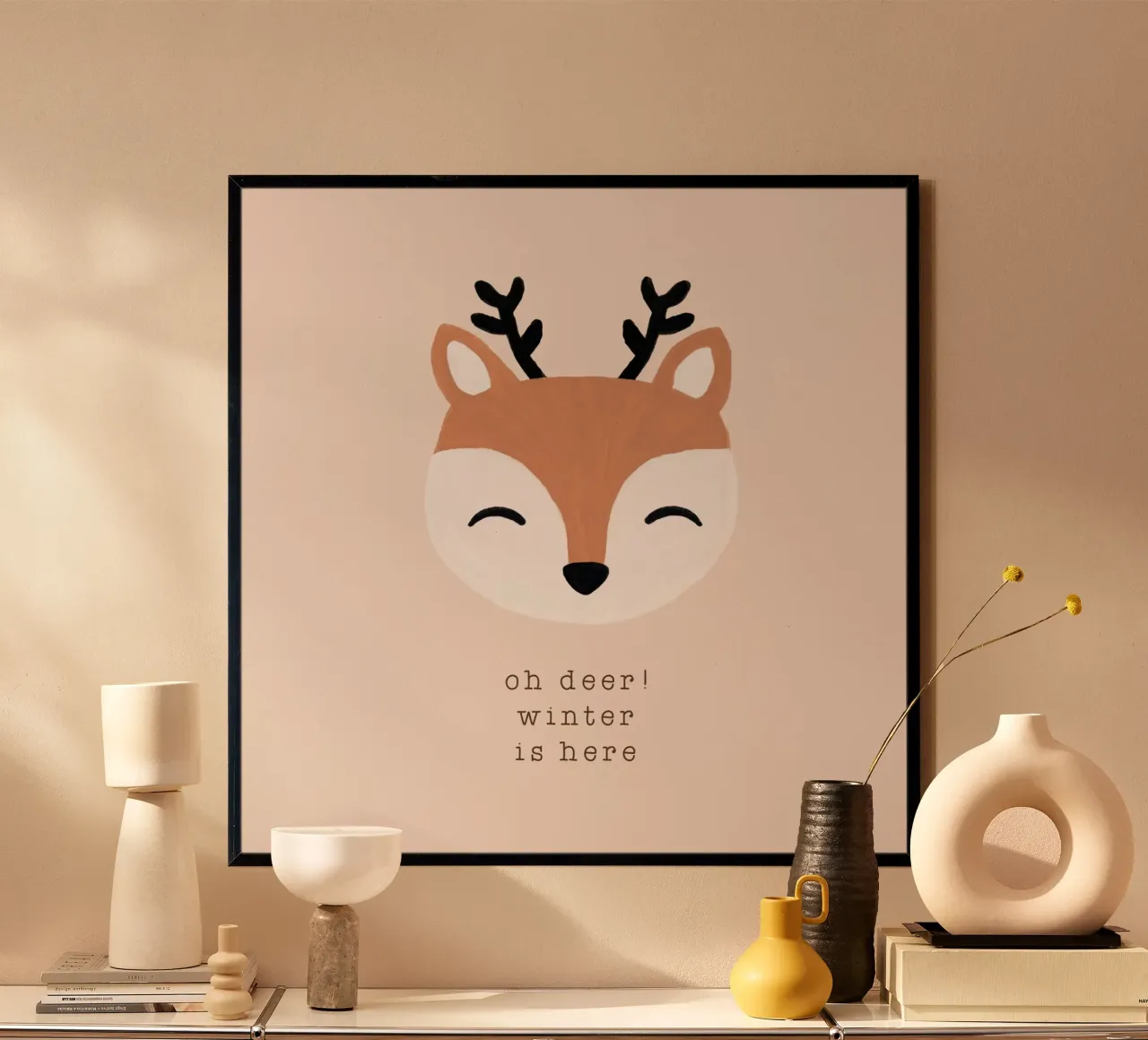 Blush Oh Deer Winter Is Here hahnemühle by Orara Studio