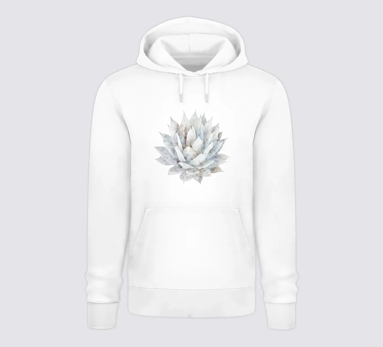 Marmo bianco Agave felpa con cappuccio da amini54