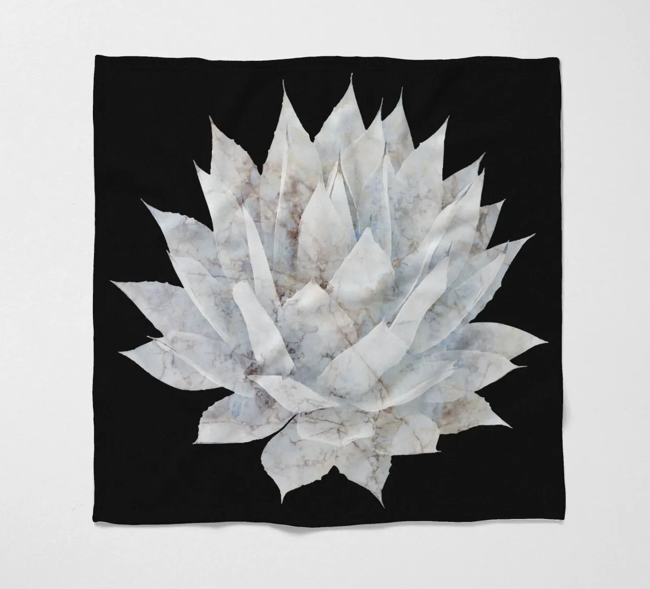 Marmo bianco Agave coperta in pile da amini54