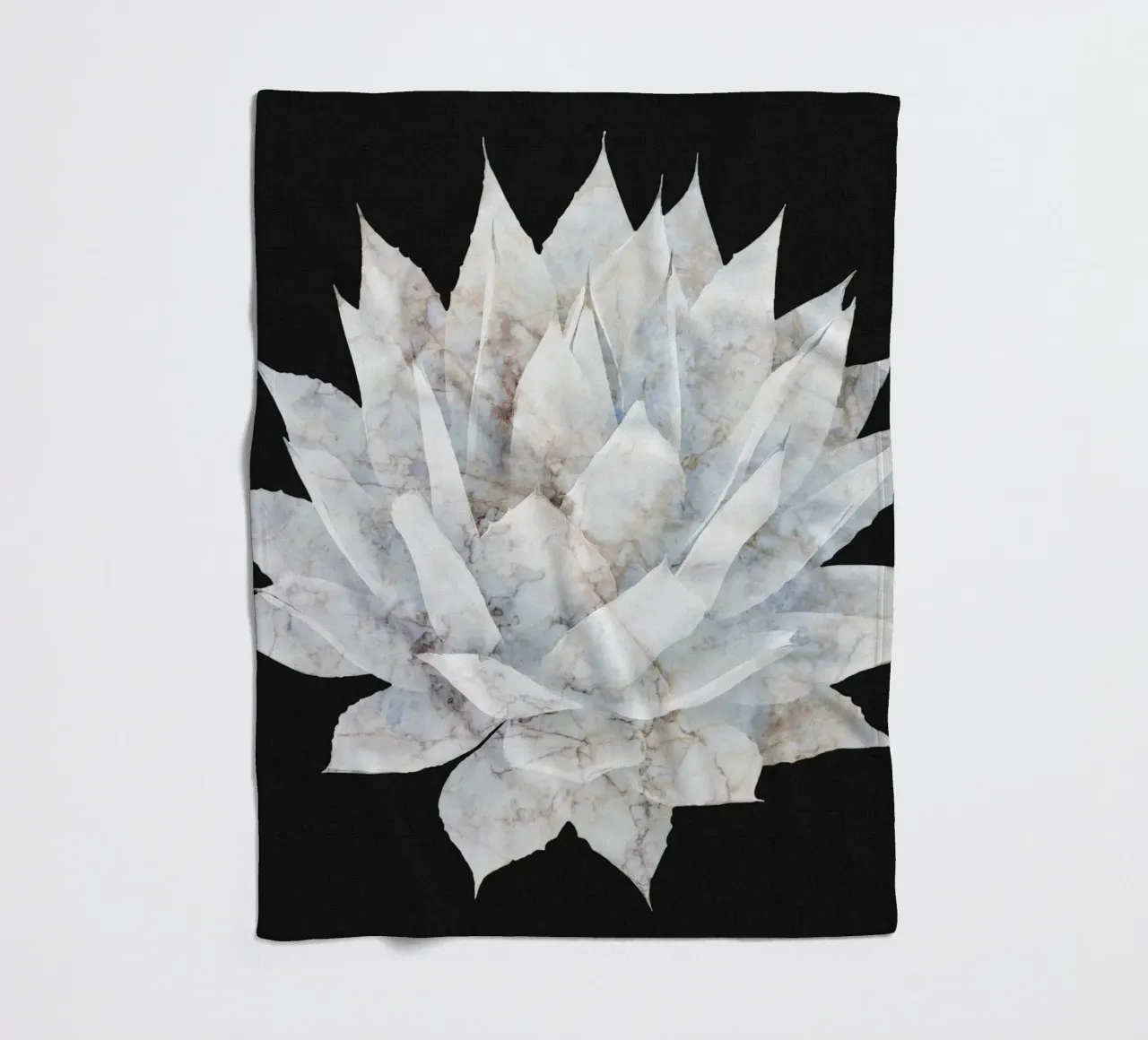 Marmo bianco Agave coperta in pile da amini54