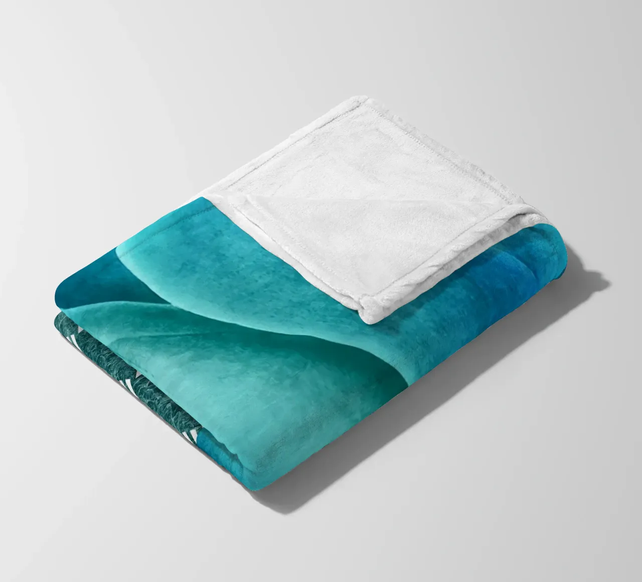 Teal Agave on Hexagonal Pattern fleece blanket by amini54