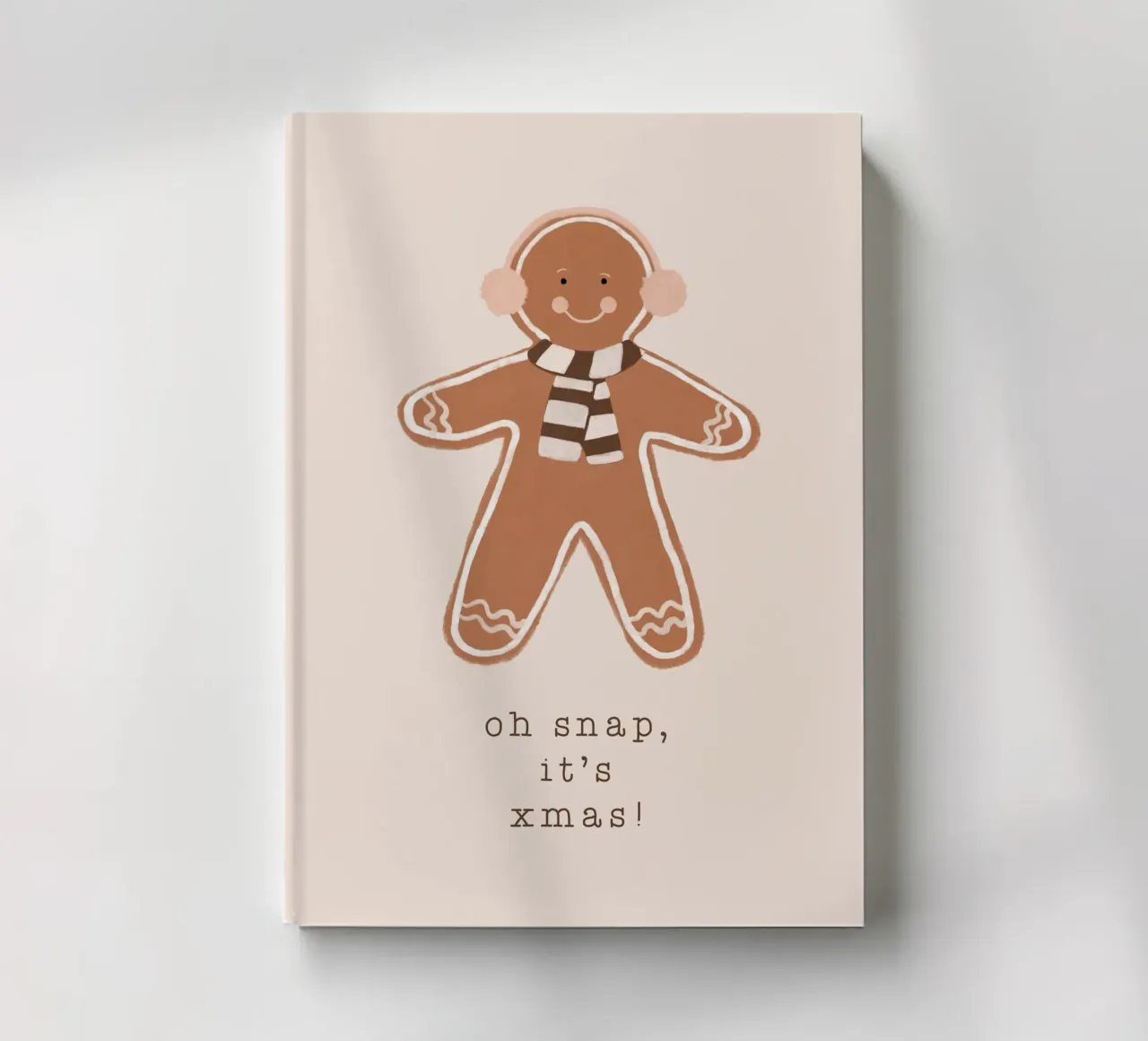 Blush Oh Snap It's Xmas notebook by Orara Studio