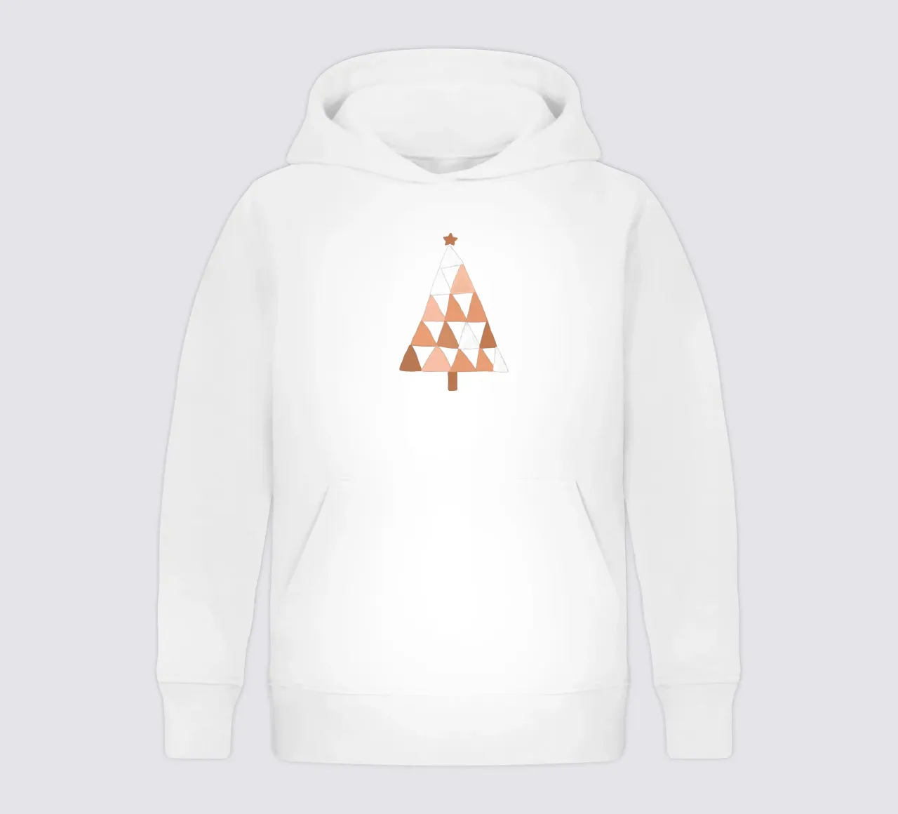 Blush Pastel Christmas Tree kids hoodie by Orara Studio