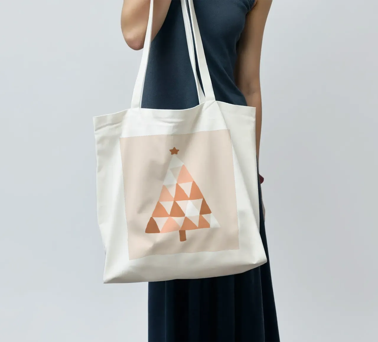 Blush Pastel Christmas Tree tote bag by Orara Studio