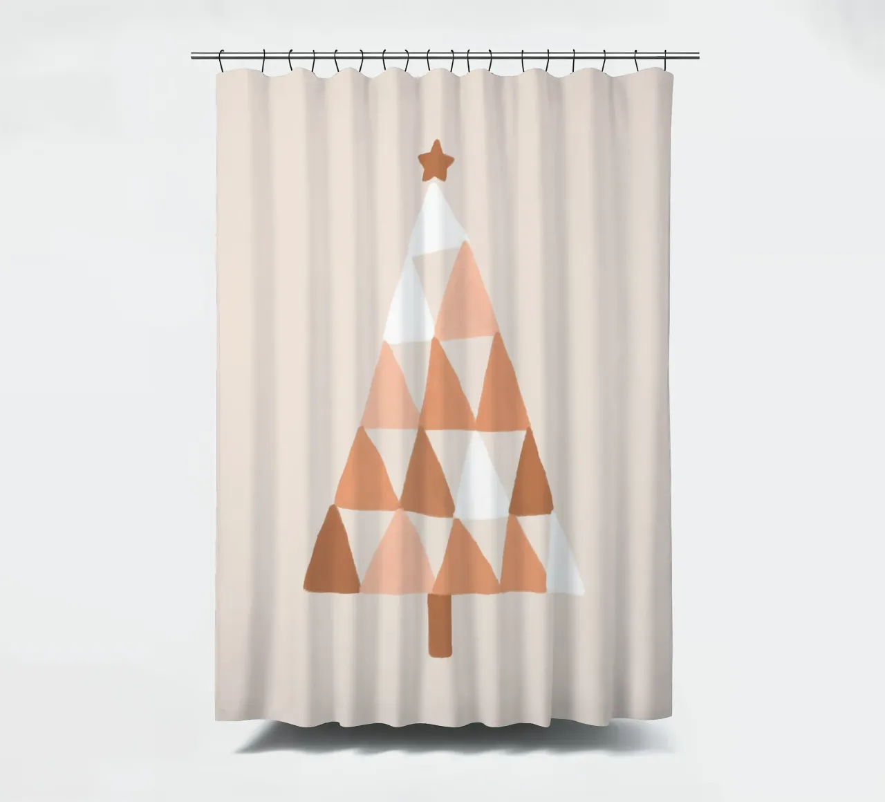 Blush Pastel Christmas Tree shower curtain by Orara Studio