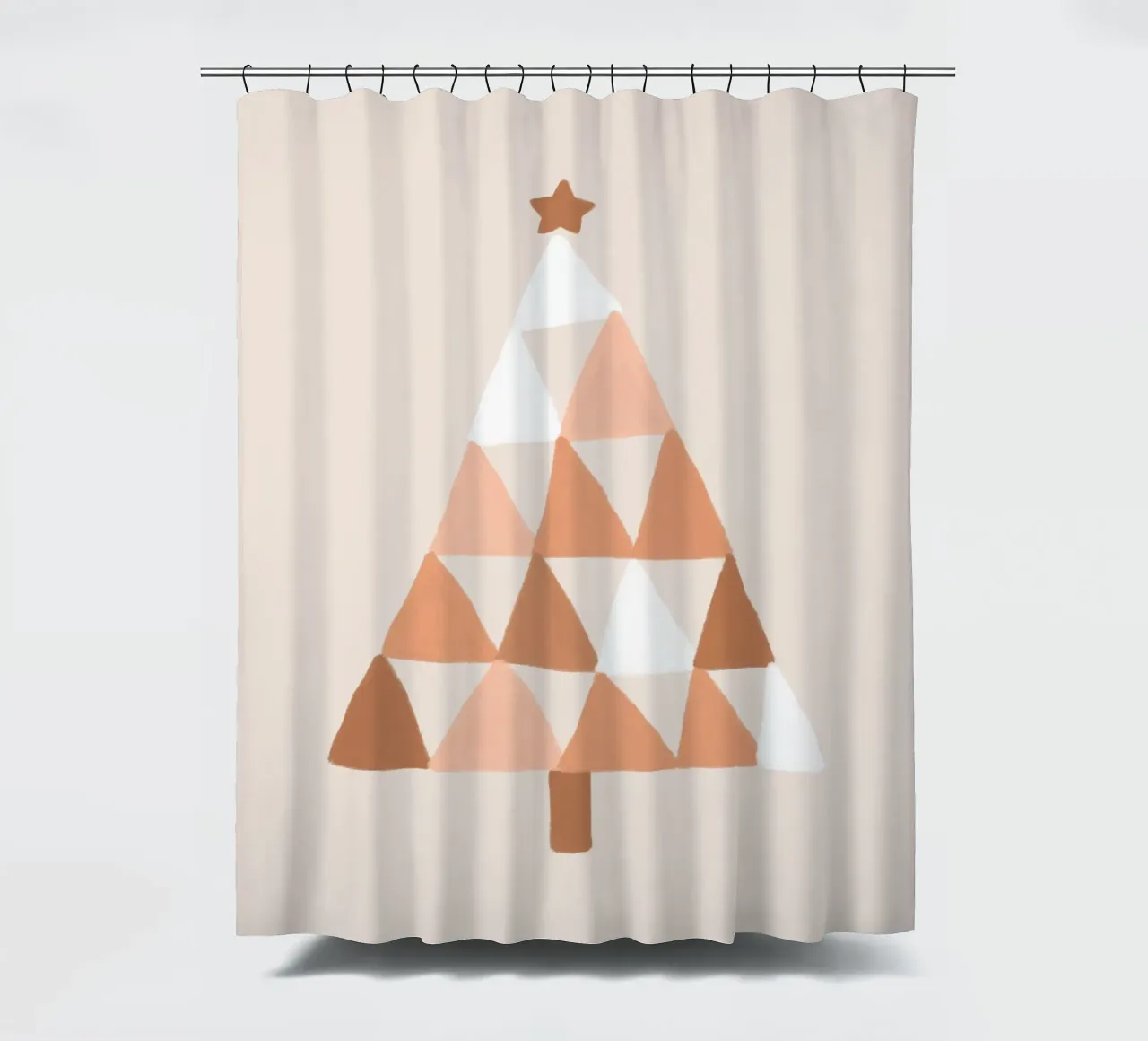 Blush Pastel Christmas Tree shower curtain by Orara Studio
