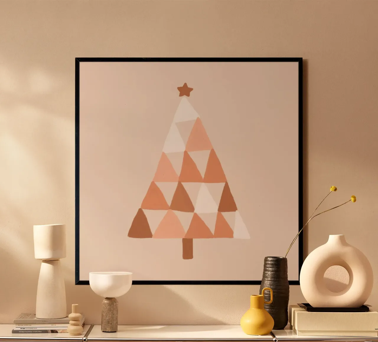 Blush Pastel Christmas Tree poster by Orara Studio