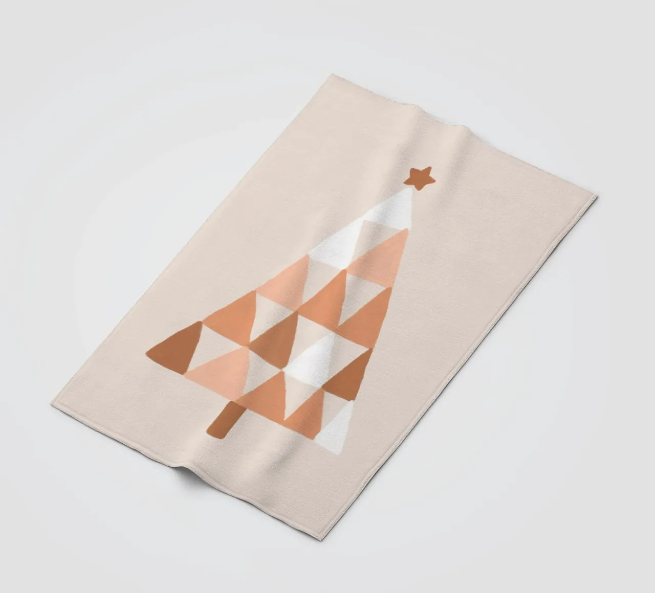 Albero di Natale color pastello Blush coperta in pile da Orara Studio