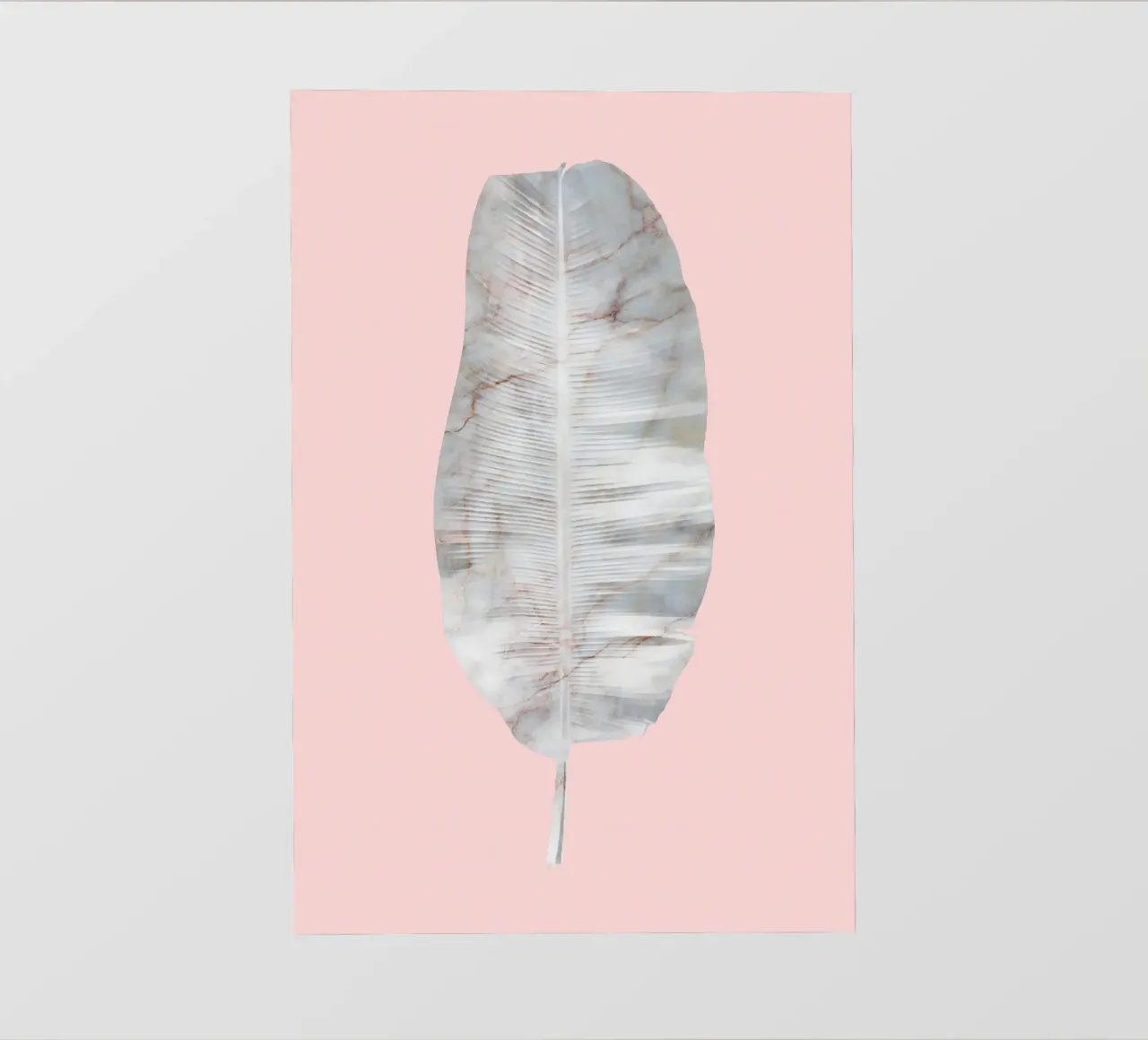 Banana Marble Leaf on Pink Wall photo wallpaper by amini54