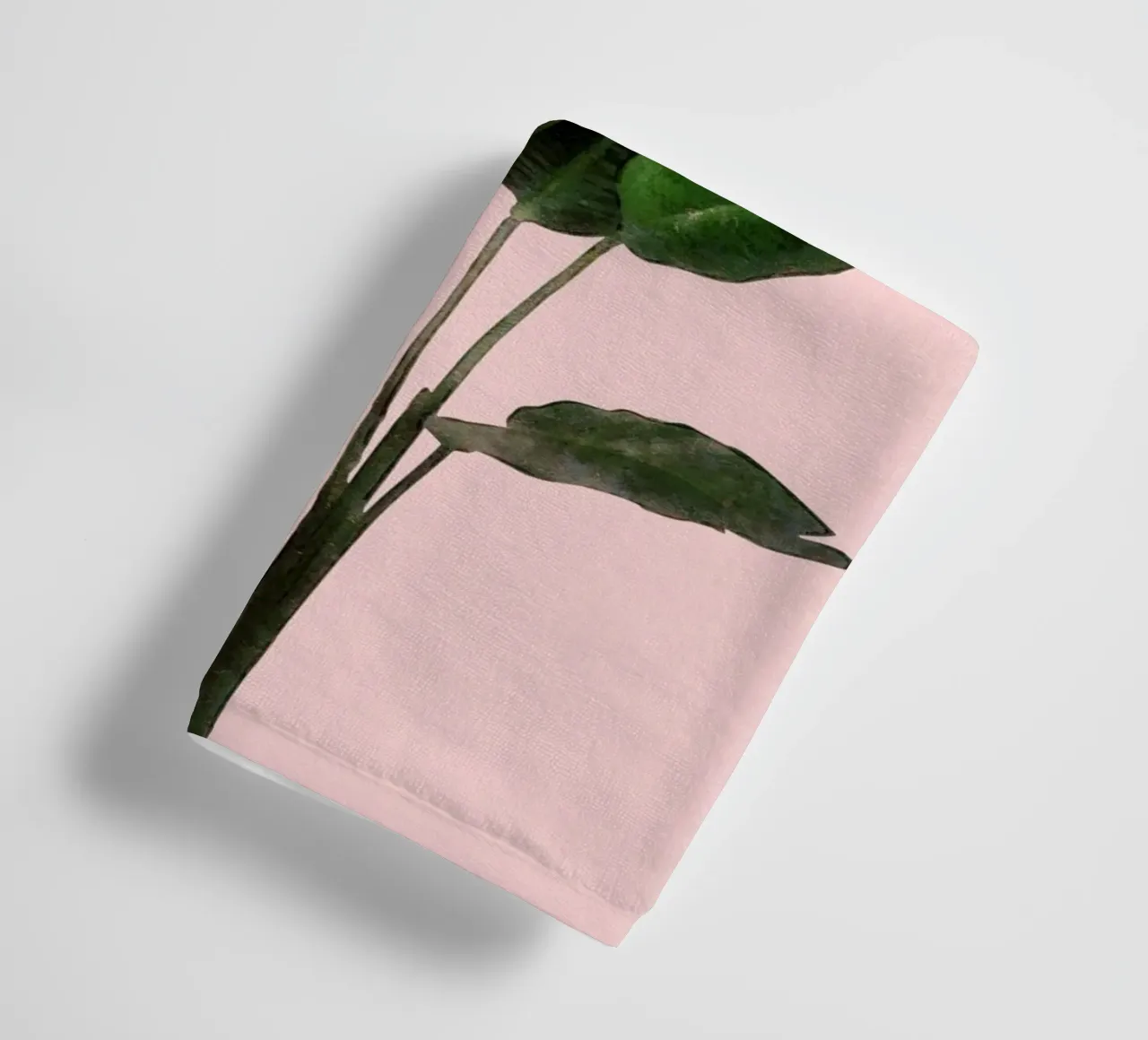 Pianta di uccello del paradiso su parete rosa asciugamano da bagno da amini54