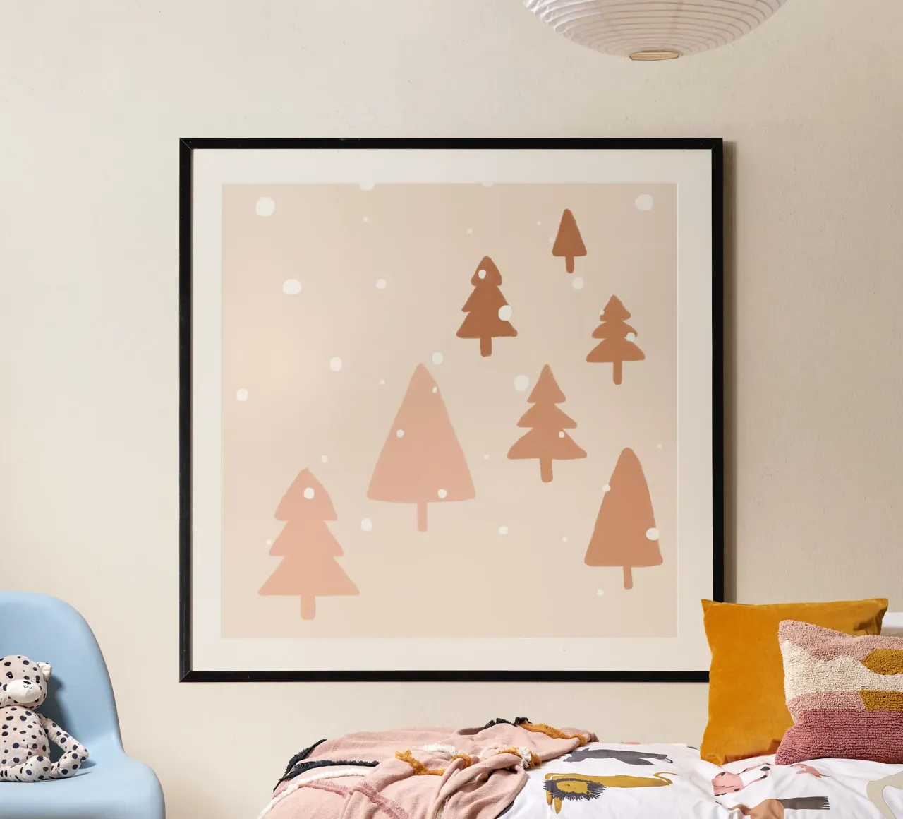 Blush Pastel Winter Trees hahnemühle by Orara Studio