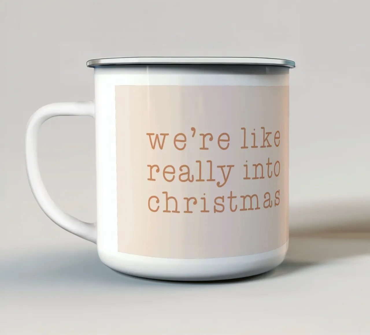 Blush Really Into Christmas tazza in smalto da Orara Studio